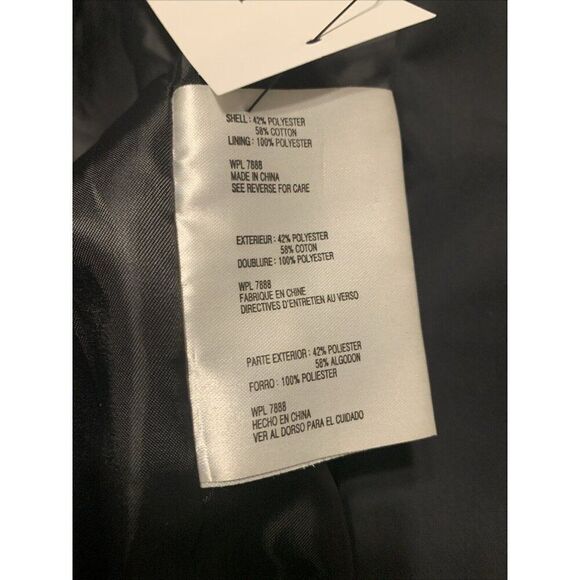 Michael Kors Womens Authentic Solid Black Long Sleeve Trench Coat Jacket Xs - Picture 7 of 8